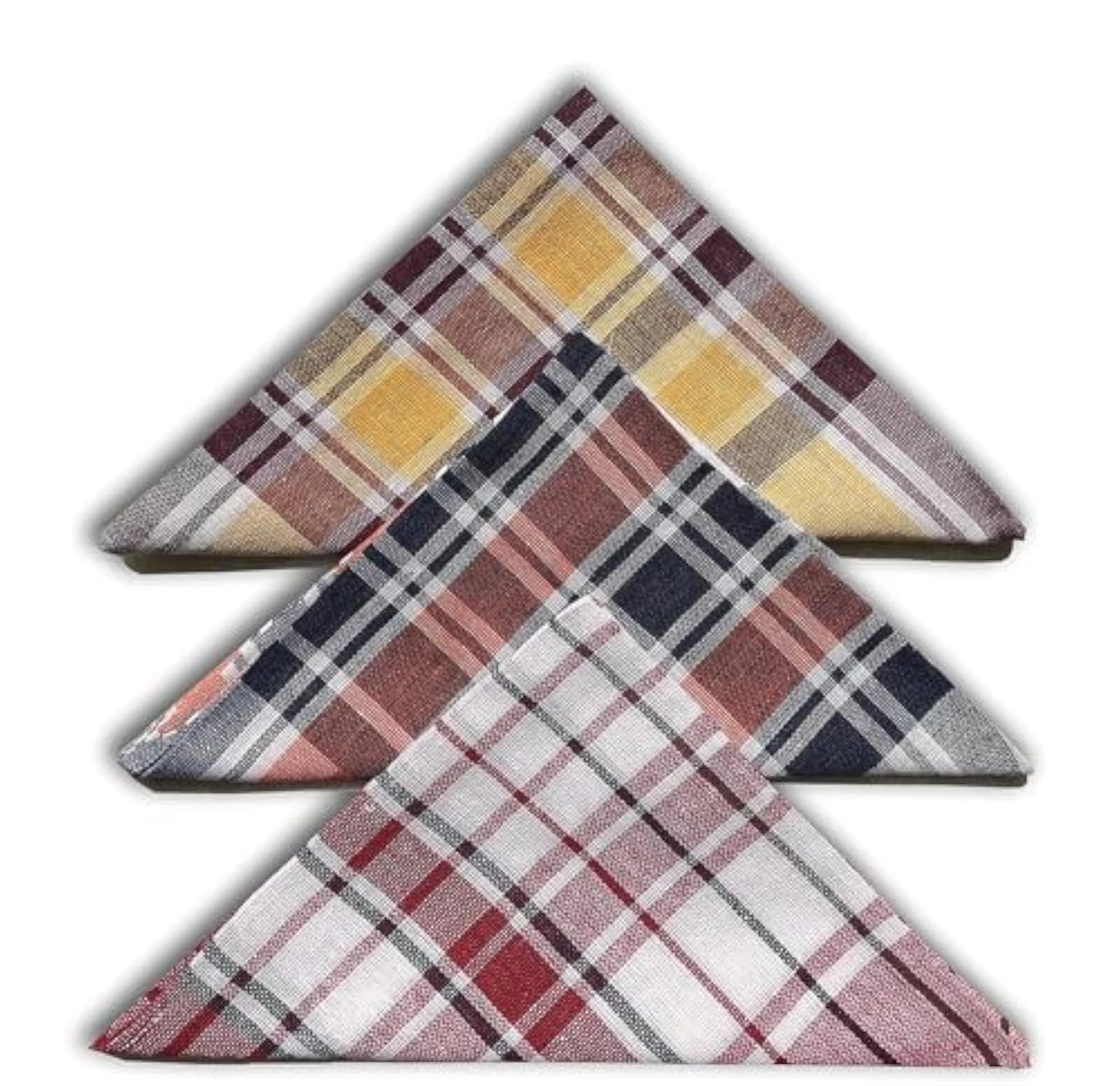 Multipurpose Checked Cotton Dish Napkin, Machine Washable